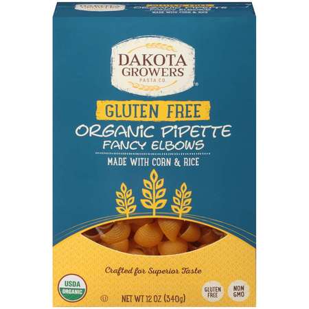 DAKOTA GROWERS Gluten Free Organic Pipette Fancy Elbow Pasta 12 oz., PK12 6738788158
